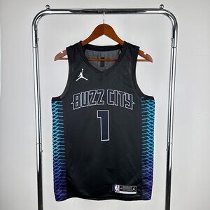 NBA Buzz City 1# Black Ball Jersey